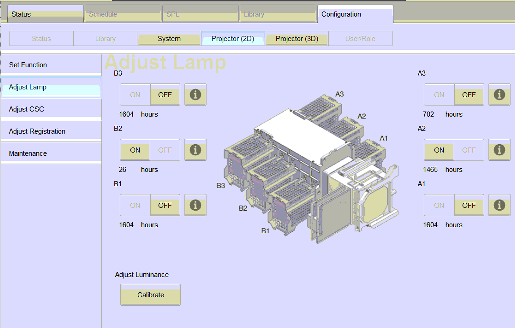 schermata lampade