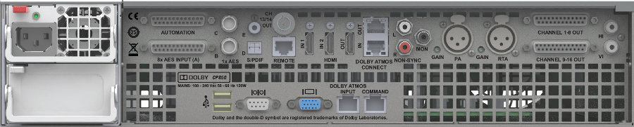 Rear side, CP850 Dolby